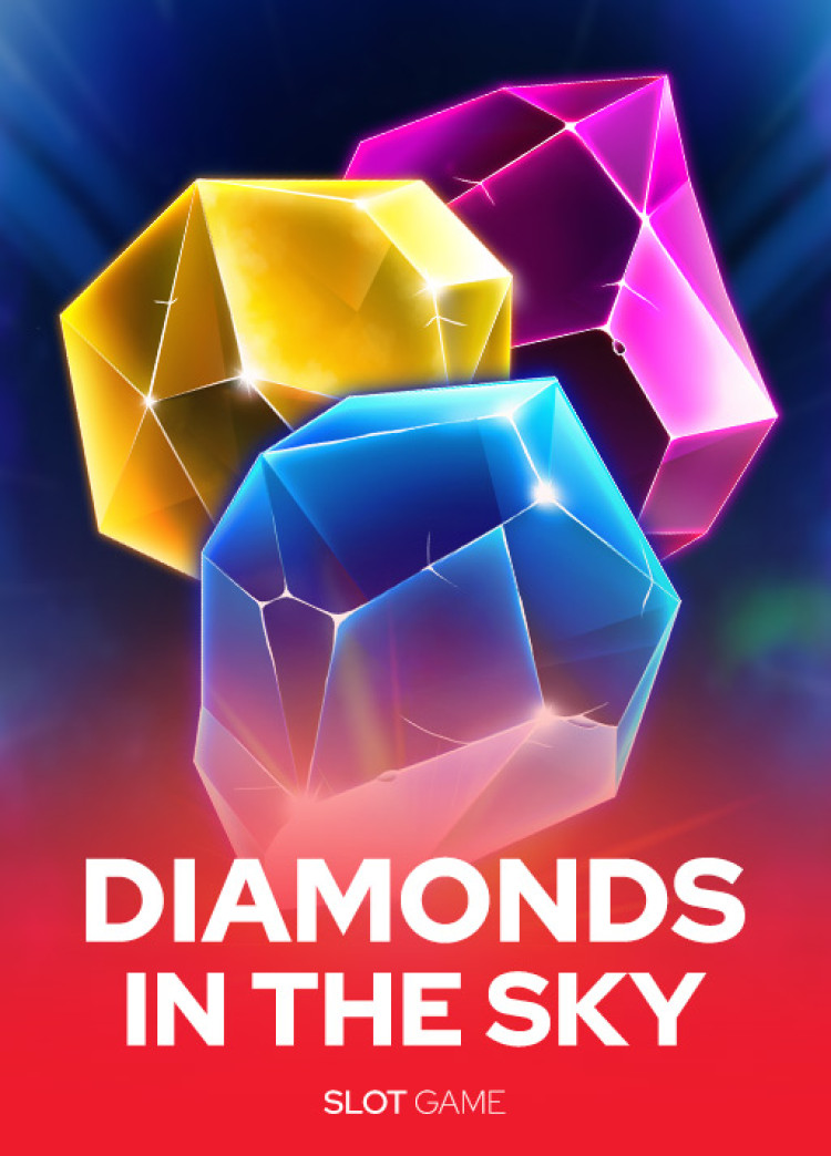 An illustration of 3 diamonds set against a shiny blue background.